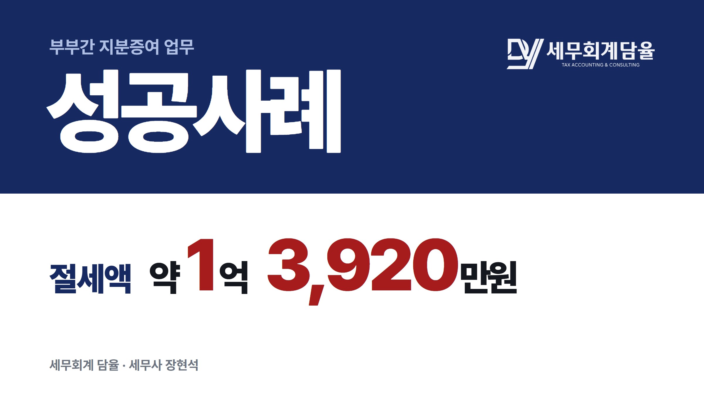 경기 아파트, 배우자 증여재산공제 한도 안에서 지분증여로 세금 1억3천만원 절감