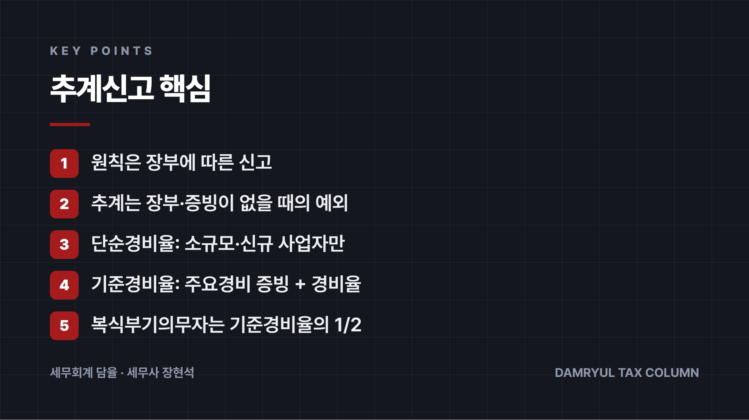 추계신고 핵심