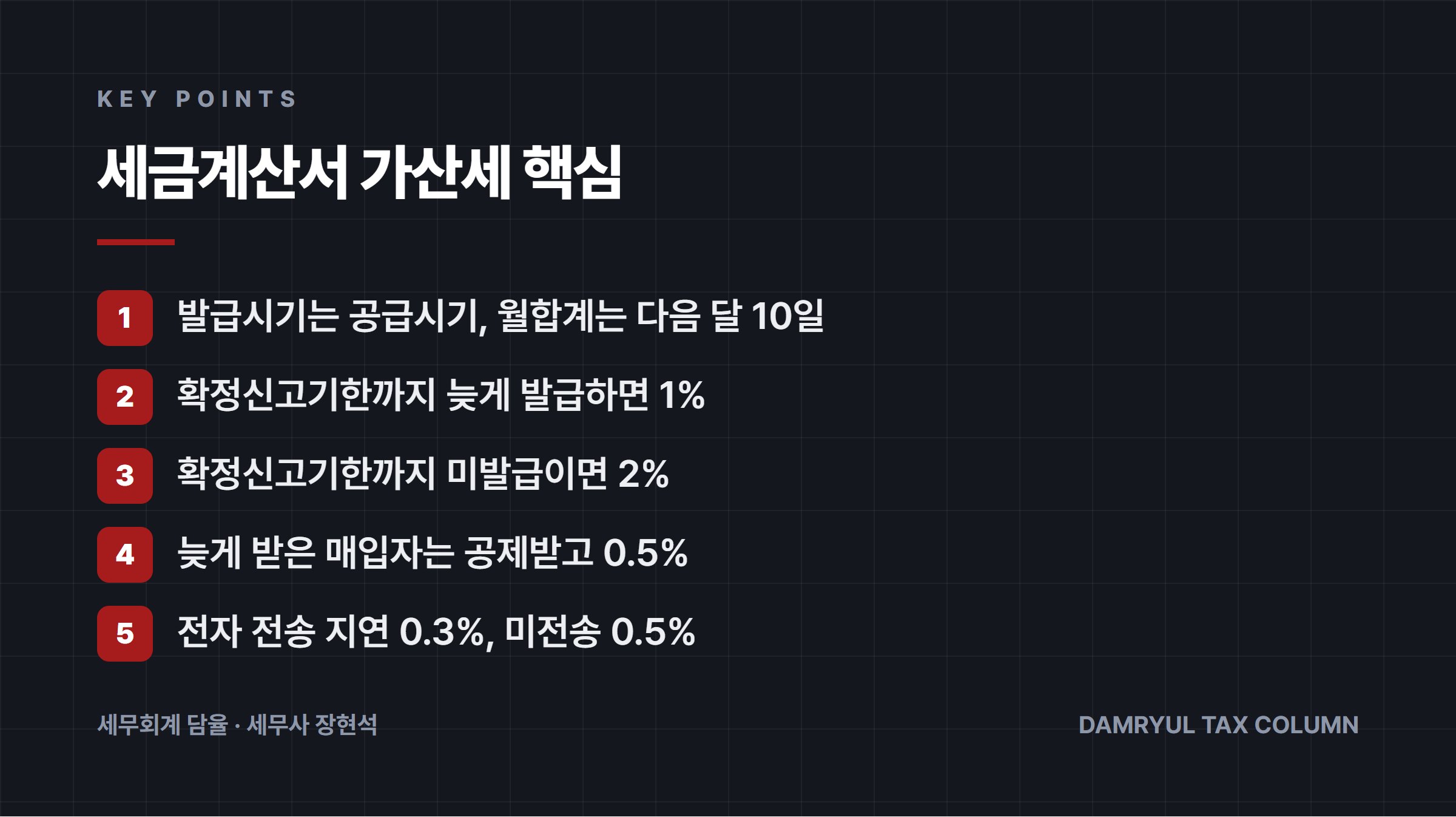 세금계산서 가산세 핵심